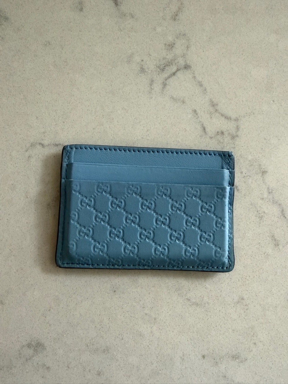 Gucci Blue Microguccissima Cardholder - Picture 2 of 5